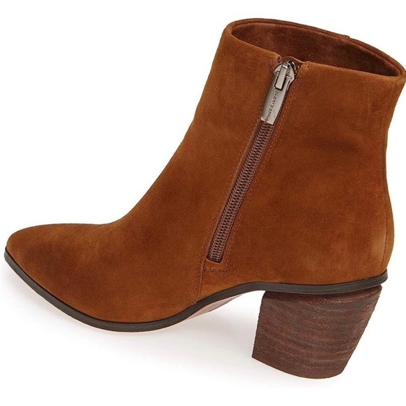 Nib Vince Camuto Grasem Vintage Brown Pointed Toe Western Ankle Boot - Picture 3 of 10